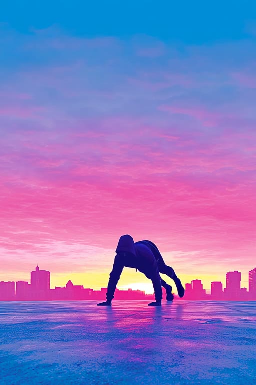 Athlete doing push-ups in black and white
